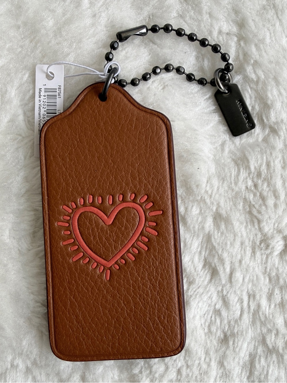 Coach x Keith Haring Leather Heart Bag Charm